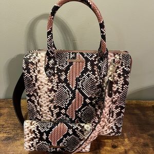 Brahmin Tea Rose Evita Caroline and Addy wallet